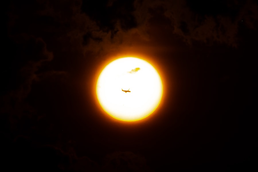 Photo aviation solar storm