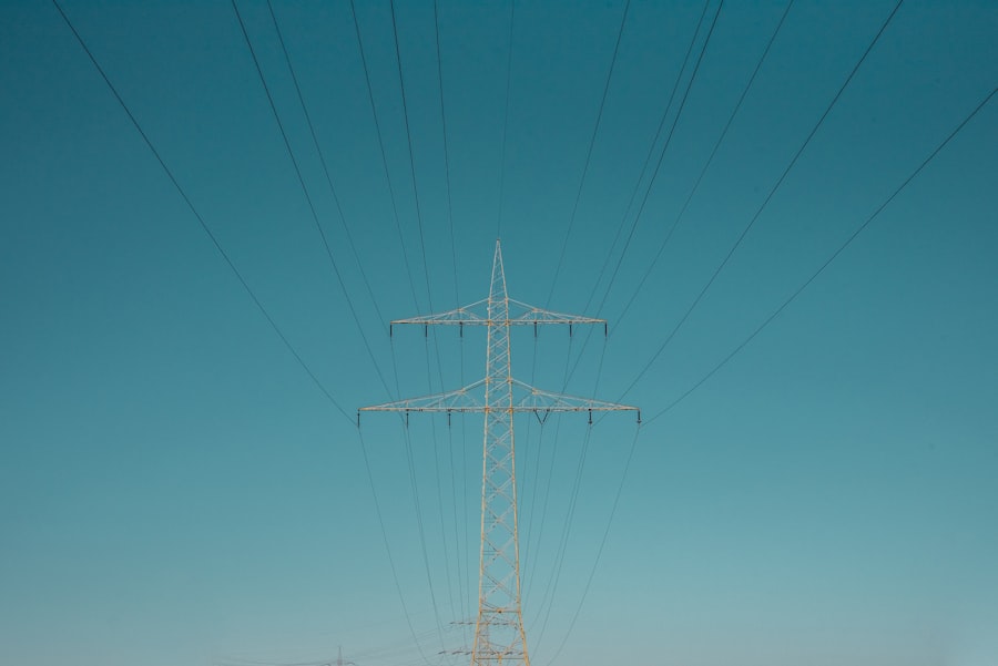 Photo geoelectric field induction transmission lines