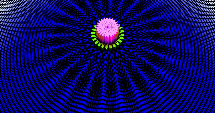Photo magnetic field flip