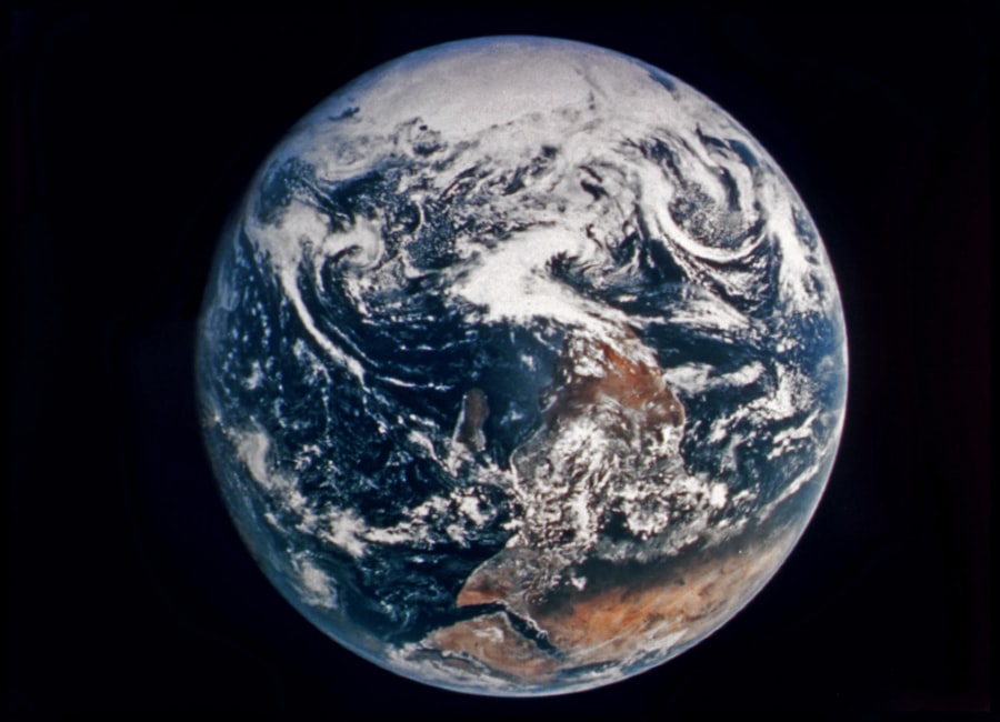 Photo earth core rotation change