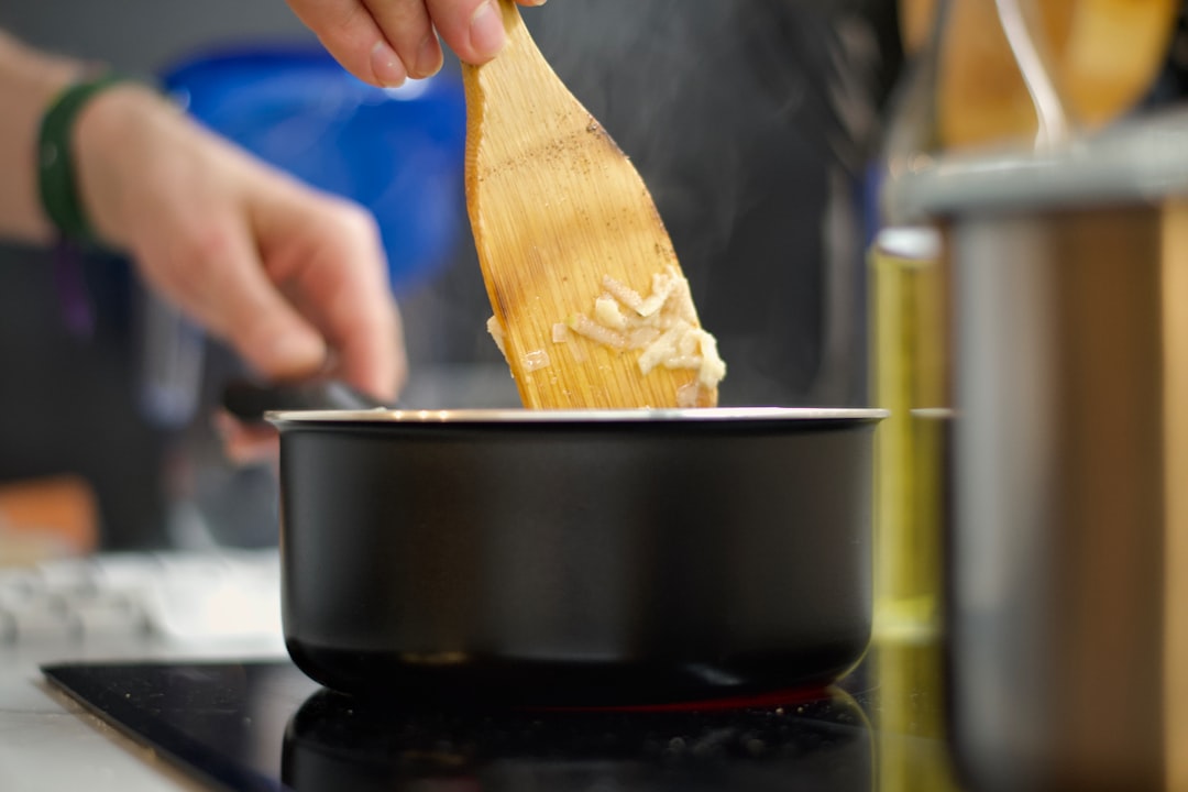 Photo induction cooking