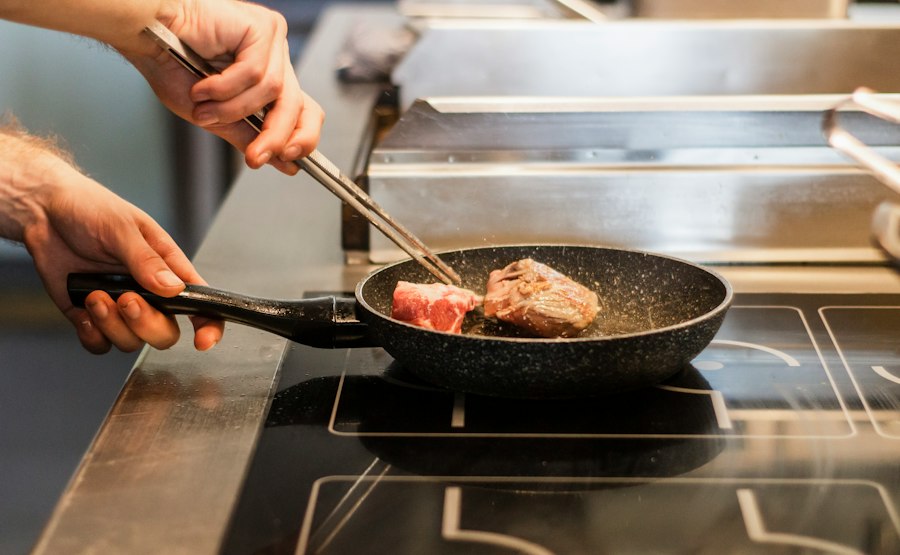 Photo induction cooking