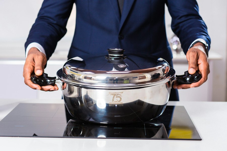 Photo induction cooking