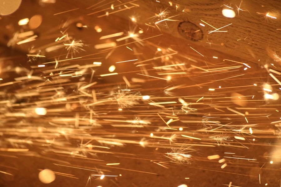 Photo metal sparks