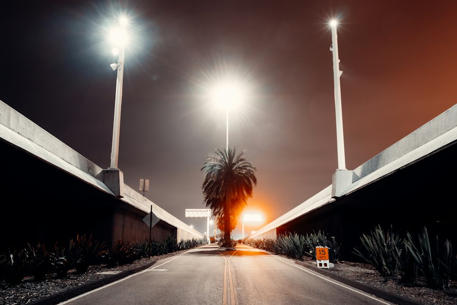 Photo LED streetlight purple warranty