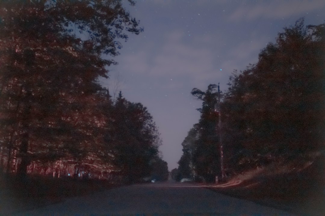 Photo purple streetlight camera eye comparison