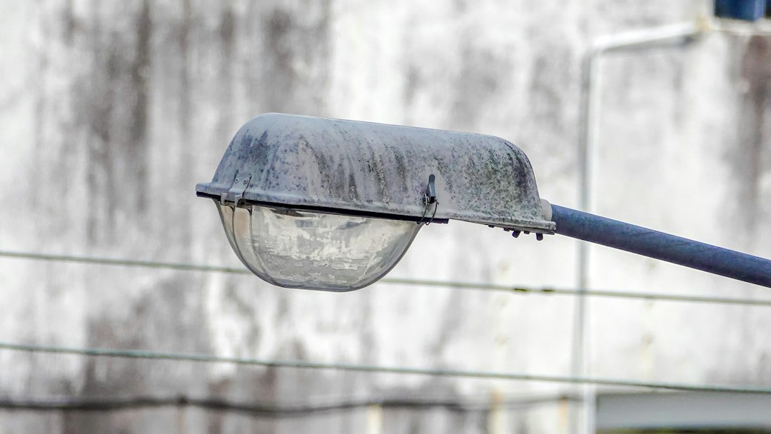 Photo LED streetlight cracked phosphor damage