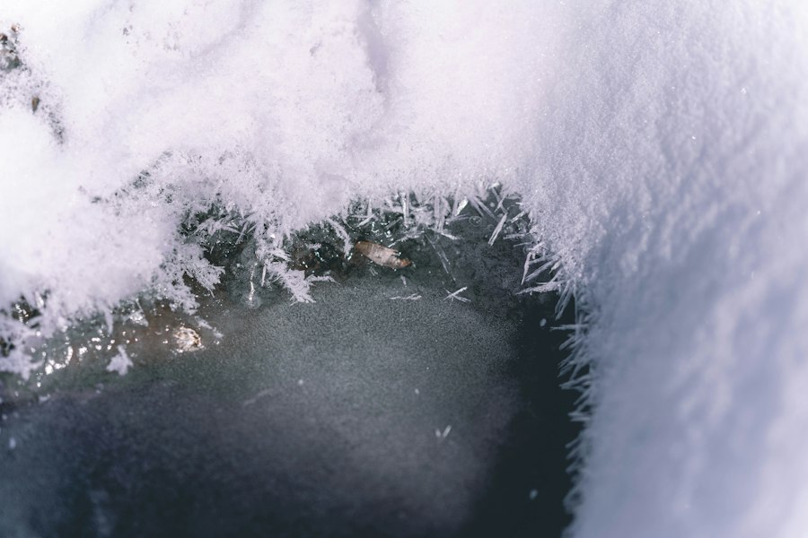 Photo water boiling and freezing simultaneously